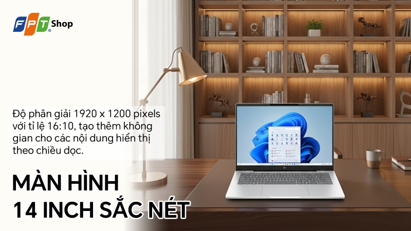 HP OmniBook 7 14-fr0033TU - Màn hình 14 inch 16:10, viền mỏng và dễ chịu cho mắt