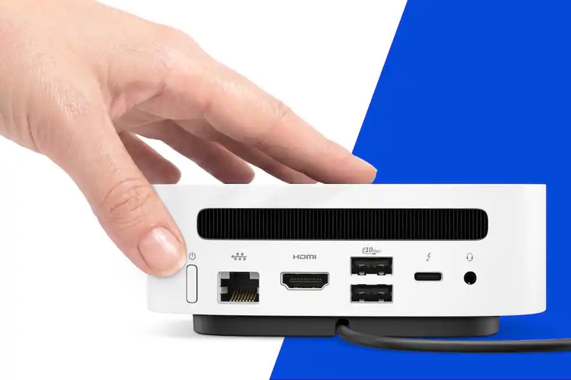 HP OmniDesk Mini bố trí nhiều cổng kết nối ở mặt sau, thuận tiện khi dùng cùng màn hình và thiết bị ngoại vi.