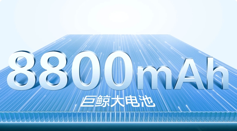 Viên pin khủng 8.800 mAh giúp HUAWEI Enjoy 100 Pro Max duy trì thời gian xem video trực tuyến lên đến 29 giờ.