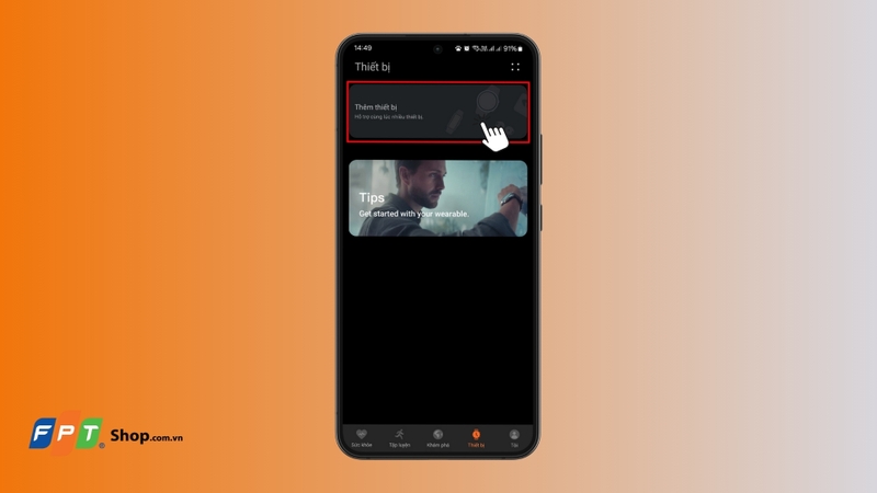 Chọn mục Thiết bị (Devices)