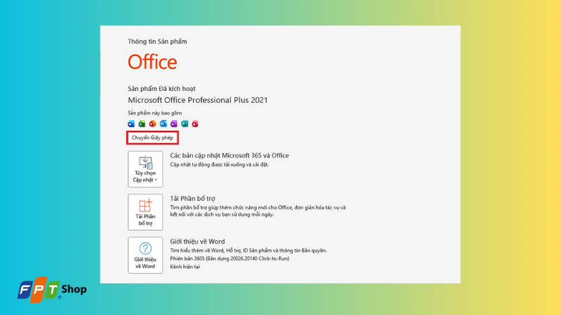 Chuyển giấy phép