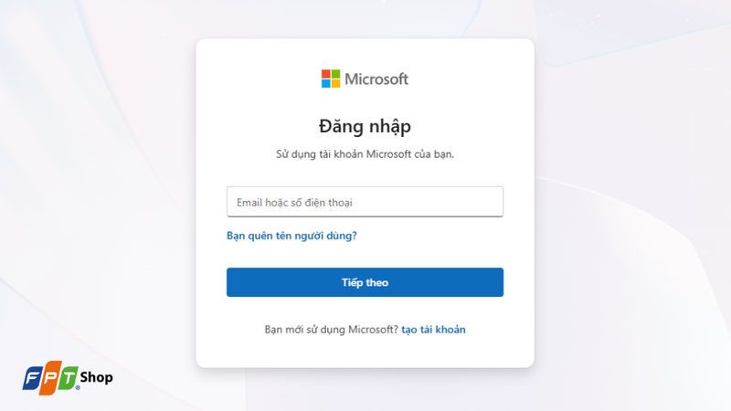 Nhấn Bắt đầu