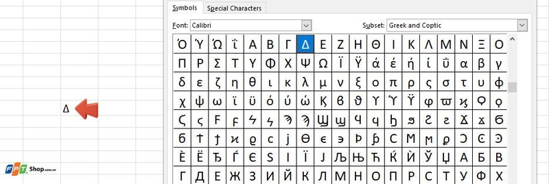 Hướng dẫn chèn ký hiệu delta trong Excel (ảnh 7)