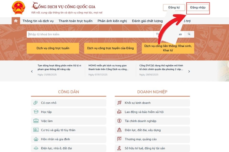 hướng dẫn nộp phạt bước 1