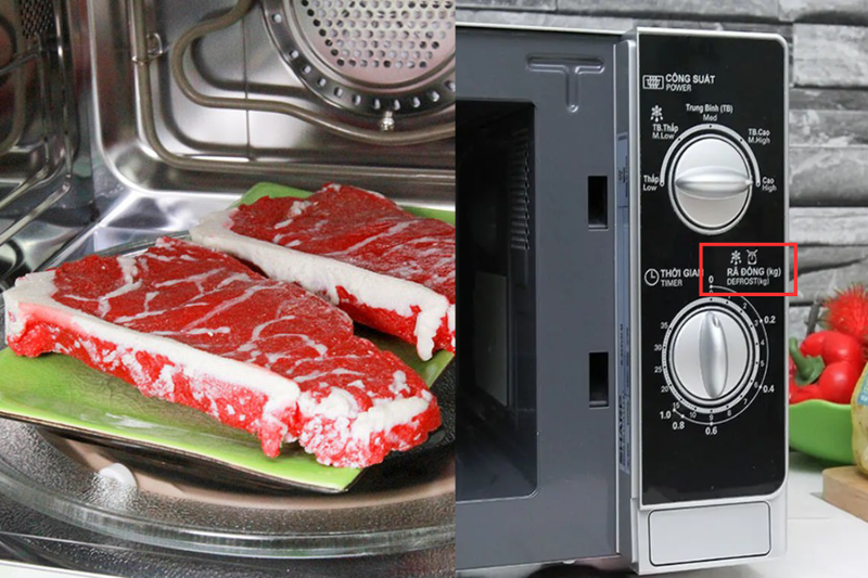 Hướng dẫn d&ugrave;ng l&ograve; vi s&oacute;ng Sharp 800W (5)