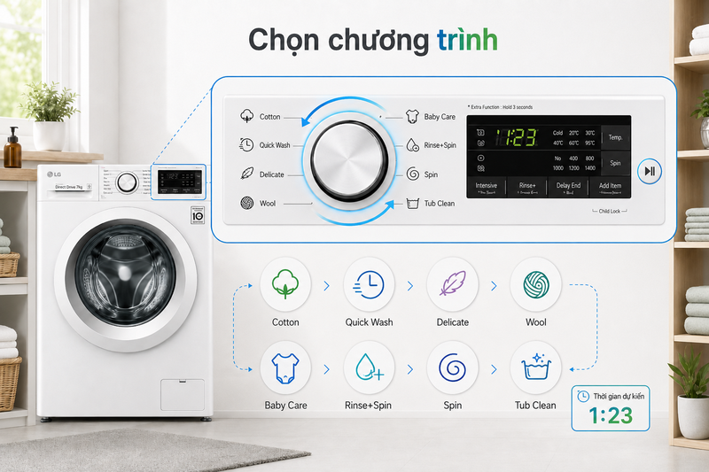 hướng dẫn sử dụng máy giặt lg direct drive 7kg ảnh 7