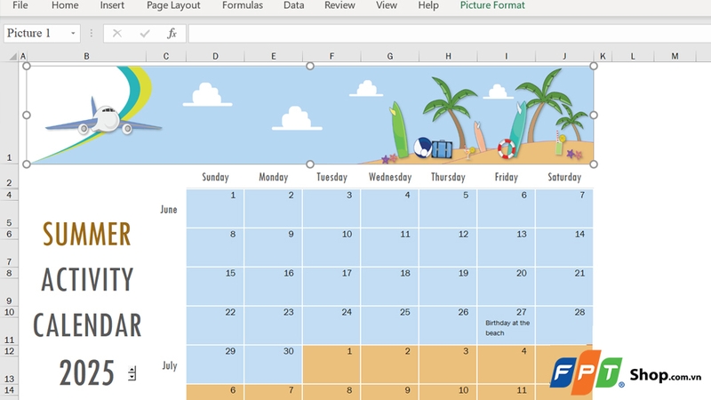 Sử dụng màu sắc hợp lý khi trang trí cho lịch