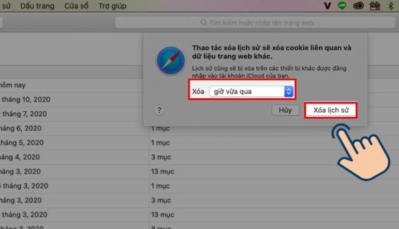 Hướng dẫn xóa cache trình duyệt hình 8