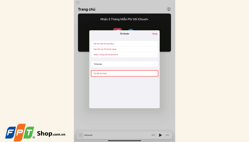 Cách hủy đăng ký Apple Music trên iPad 3
