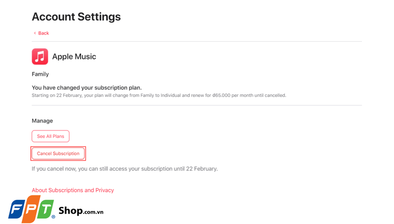 Cách hủy đăng ký Apple Music trên PC Windows 3