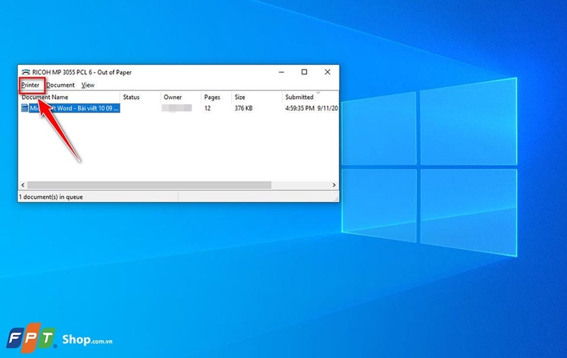Hủy lệnh in trên máy tính - 09
