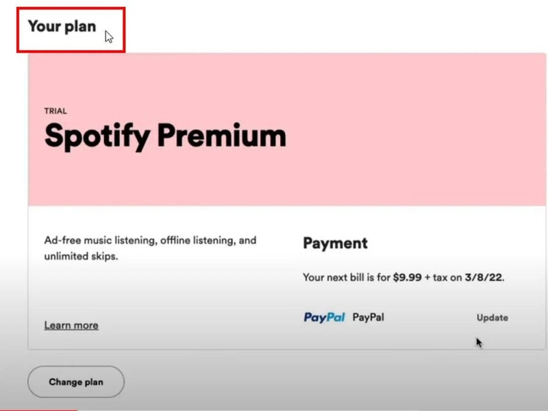 hủy spotify premium hình 5