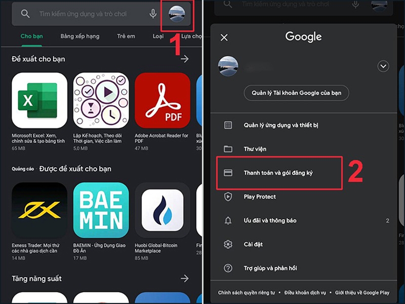 Cách hủy thanh toán trên Google Play (ảnh 2)