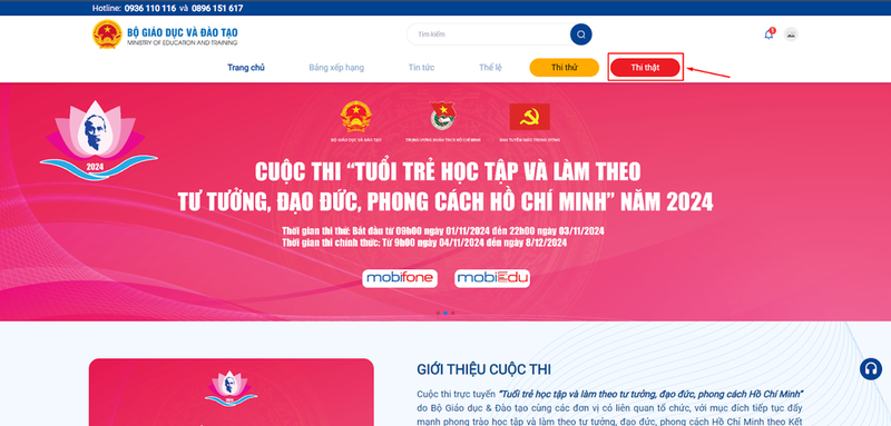 Hướng dẫn thao tác thi 1