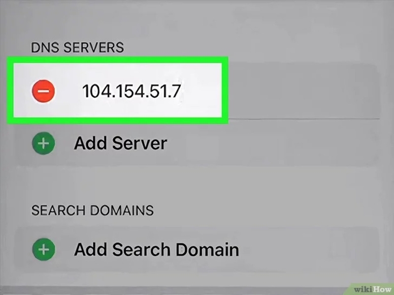 Nhập địa chỉ DNS theo khu vực của bạn