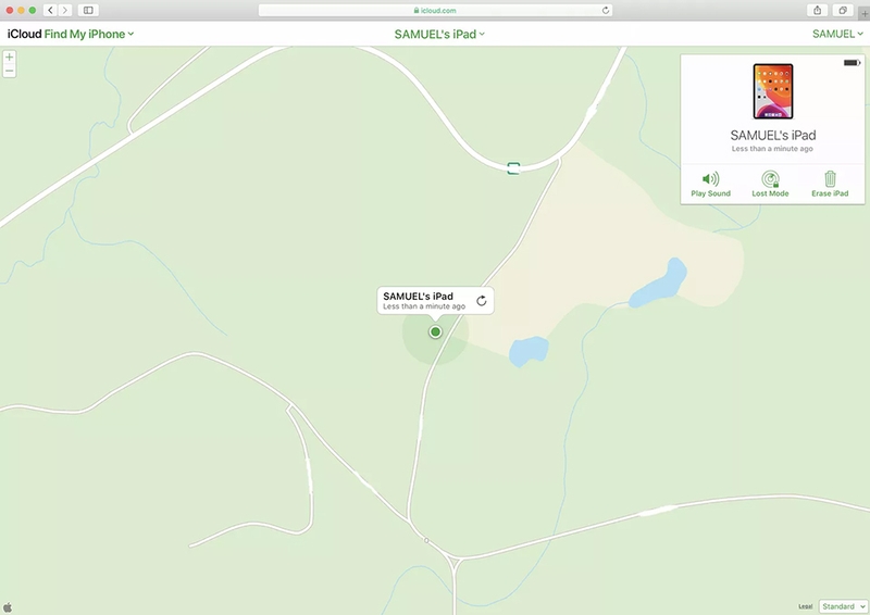 Khi đã chọn đúng thiết bị, chọn mục&nbsp;Xóa iPad (Erase iPad) để bắt đầu quá trình xóa thiết bị.