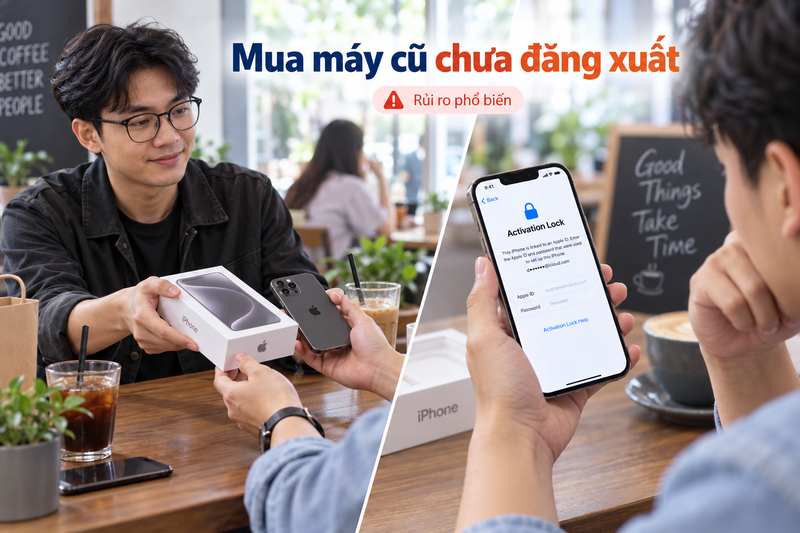 Mua phải thiết bị cũ chưa đăng xuất tài khoản của chủ trước