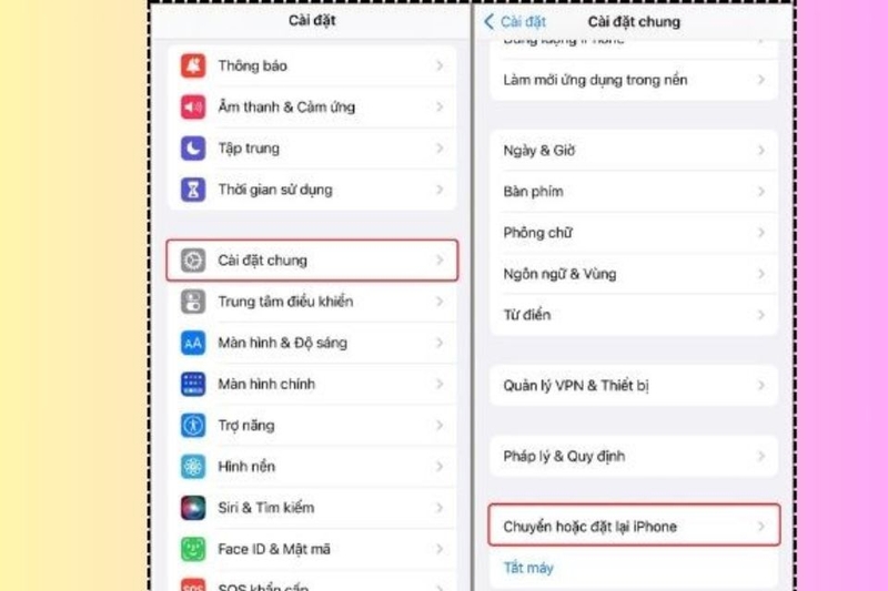 Khởi động hoặc reset lại cài đặt gốc iPhone
