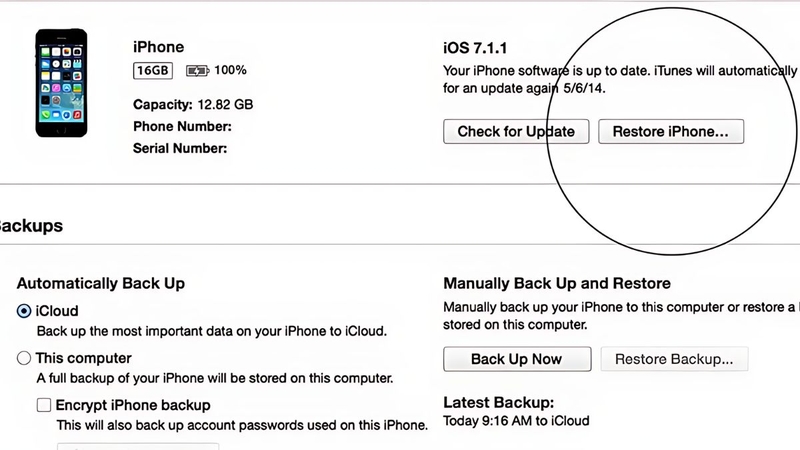 iPhone bị màn hình xanh rồi tắt nguồn hình 6