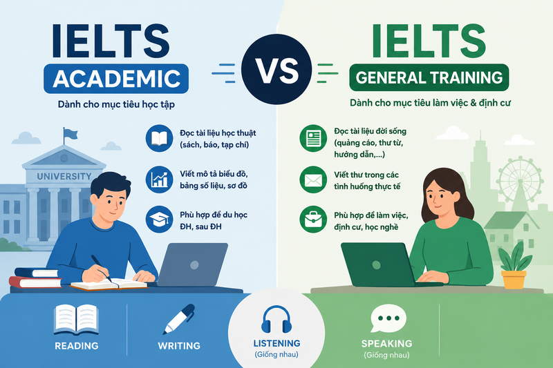 Nên chọn IELTS Academic hay IELTS General?