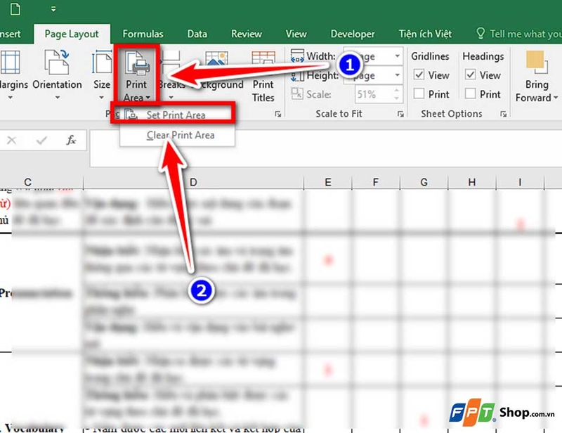 In bảng tính Excel trong một trang - 05
