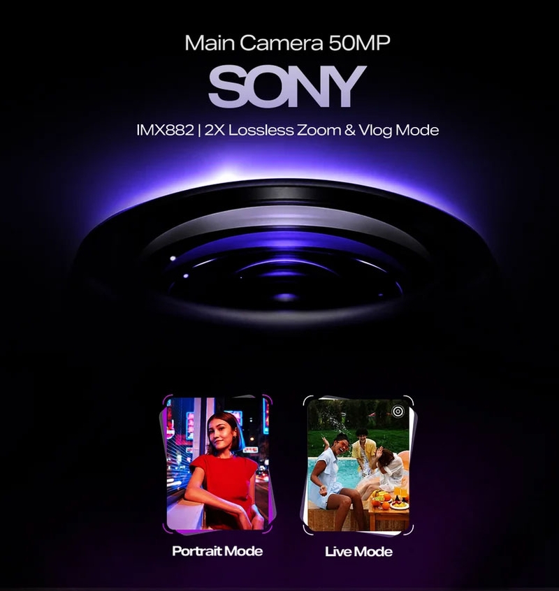 Camera chính 50 MP sử dụng cảm biến Sony IMX882.