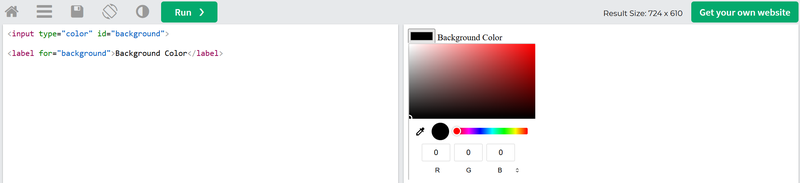 <input type="color">
