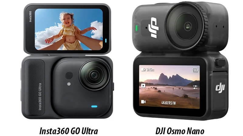 Insta360 GO Ultra và DJI Osmo Nano