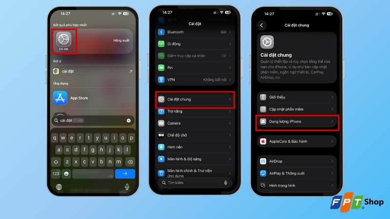 Kiểm tra dung lượng bộ nhớ iPhone