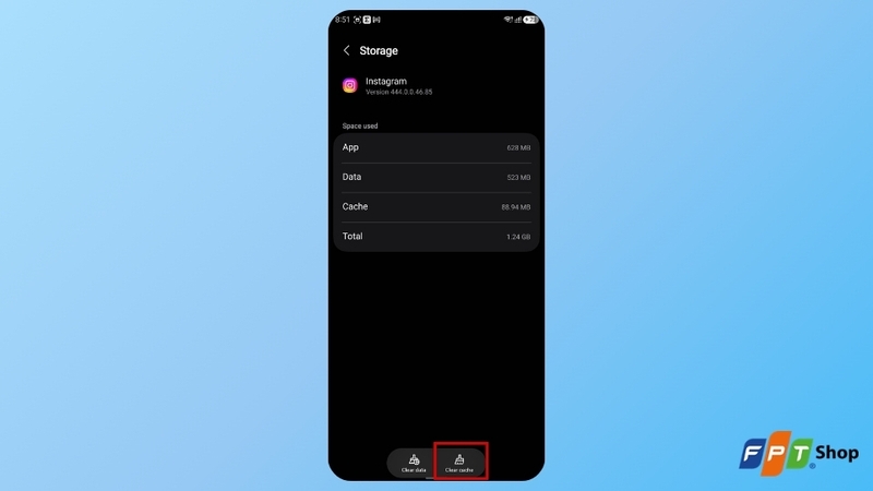 Xóa bộ nhớ đệm Instagram trên Android