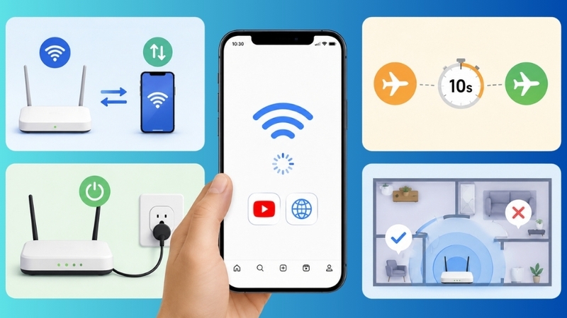 Kiểm tra và đổi kết nối mạng
