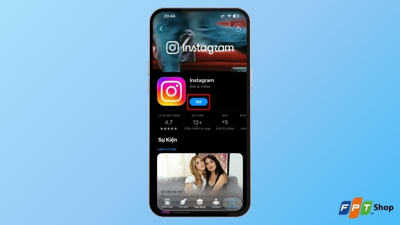 Tải lại ứng dụng Instagram
