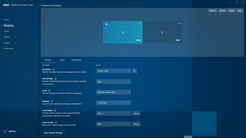 Intel Graphics Command Center 1