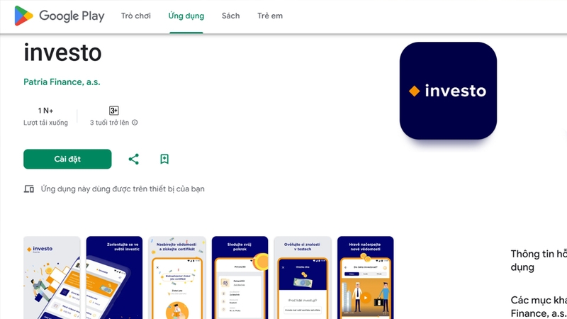 investo là một ứng dụng về giáo dục đầu tư