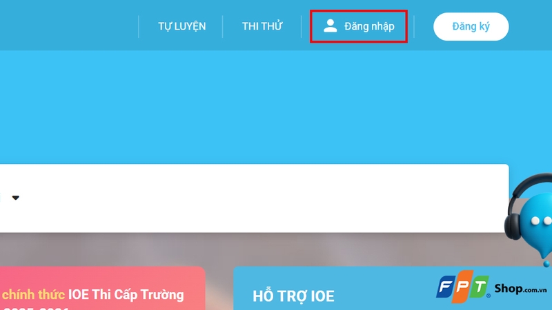 Nhấn nút “Đăng nhập”