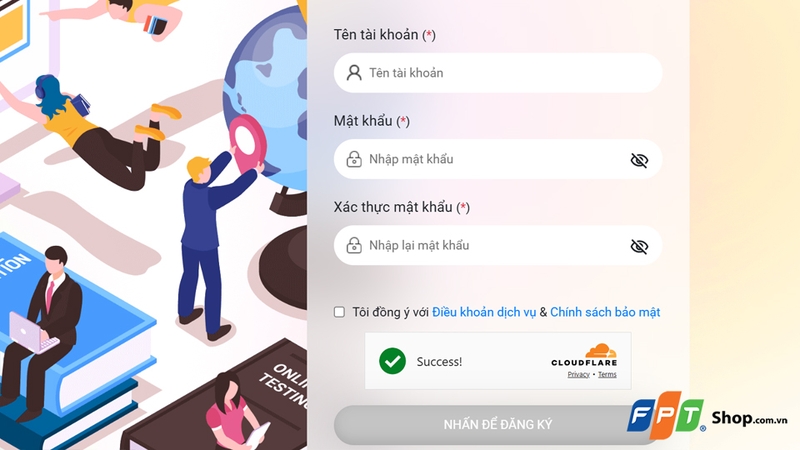 Thực hiện đăng nhập khi chưa có tài khoản IOE