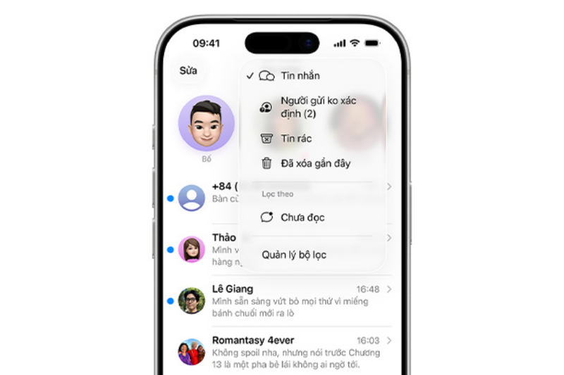 Sàng lọc cuộc gọi, tin nhắn