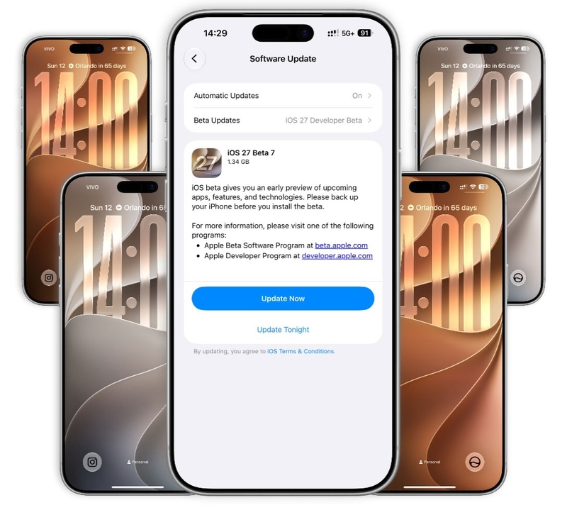 iOS 27 Beta 7 đã được phát hành cho các nhà phát triển thử nghiệm.