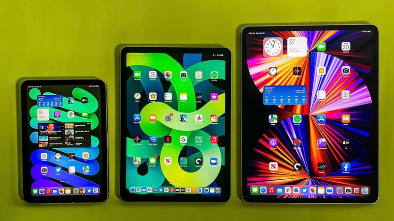 Lựa chọn dòng iPad có kích thước phù hợp