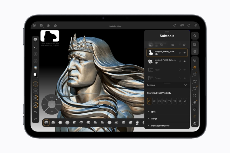 Chip A20 Pro trên iPad mini 8 tăng tốc xử lý đồ họa và các tác vụ AI chuyên sâu.