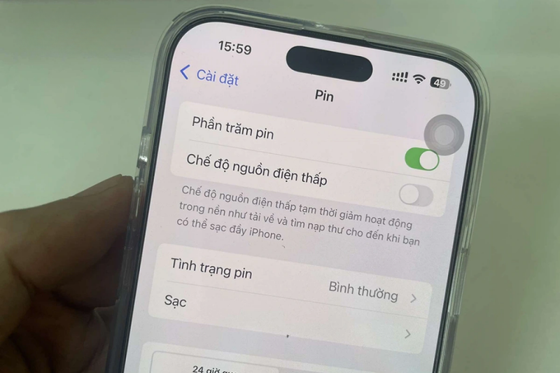 Bật Chế độ nguồn điện thấp