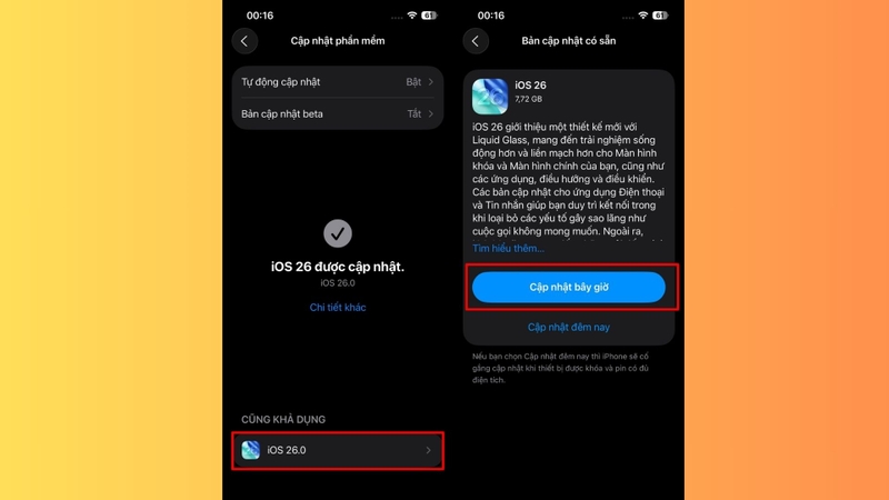 Cập nhật hệ điều hành iOS mới nhất