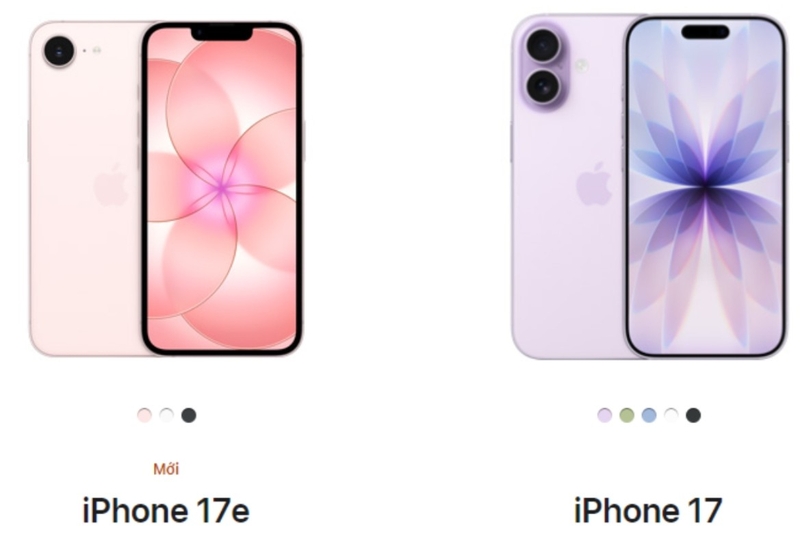 iPhone 17e và iPhone 17