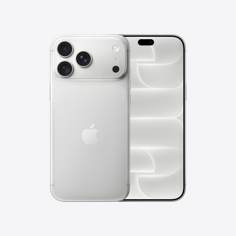 iPhone 18 Pro màu Bạc với diện mạo sáng và trung tính. (Nguồn ảnh: Apple)