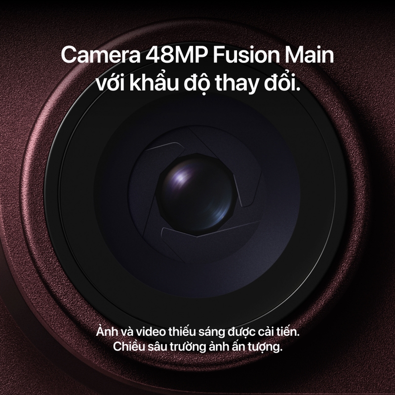 Camera chính 48 MP Fusion Main hỗ trợ khẩu độ tùy chỉnh trên iPhone 18 Pro Max. (Nguồn ảnh: Apple)