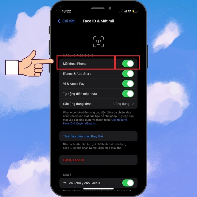 iphone X mất face id hình