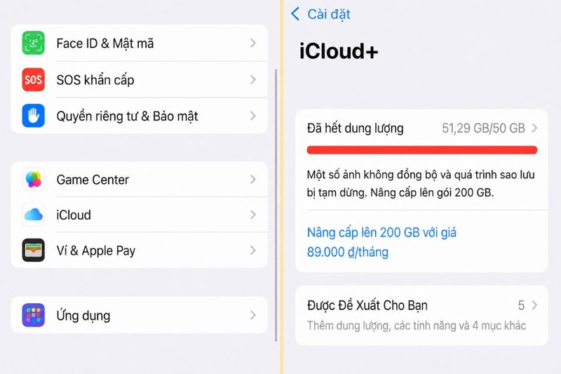 iphone hết dung lượng icloud (ảnh 2)