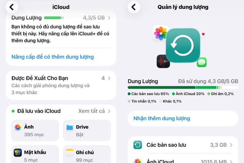 iphone hết dung lượng icloud (ảnh 3)