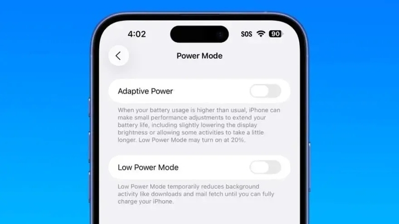iPhone nào có chế độ Adaptive Power 1