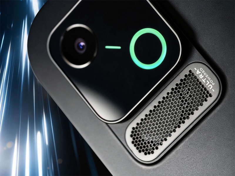 Cận cảnh cụm camera, đèn RGB và khe thoát gió trên iQOO Pad Ultra.